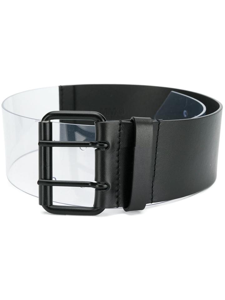Mm6 Maison Margiela Contrast Panel Belt - Black