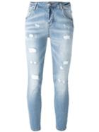 Philipp Plein Supreme Straight Leg Jeans, Women's, Size: 29, Blue, Cotton/spandex/elastane/polyester