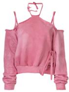 Ottolinger Ripped Hole Jumper - Pink & Purple