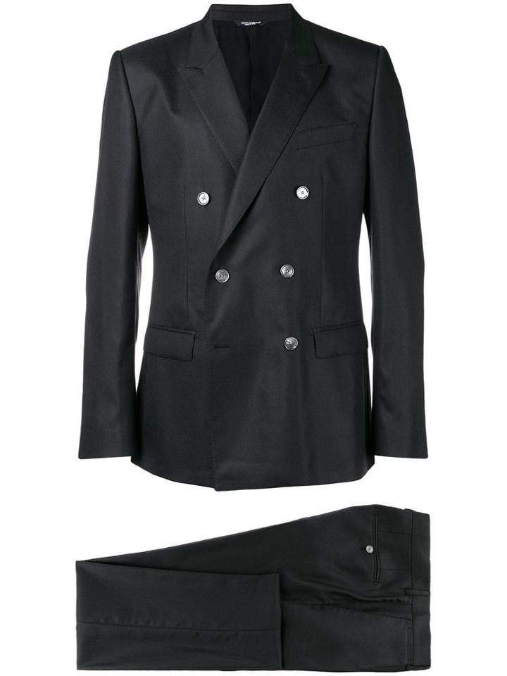Dolce & Gabbana Two Piece Double Breasted Suit - Black