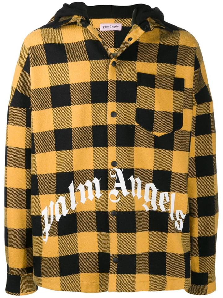 Palm Angels Plaid Shirt Jacket - Yellow