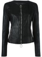 Drome Collarless Jacket, Women's, Size: Medium, Black, Lamb Skin