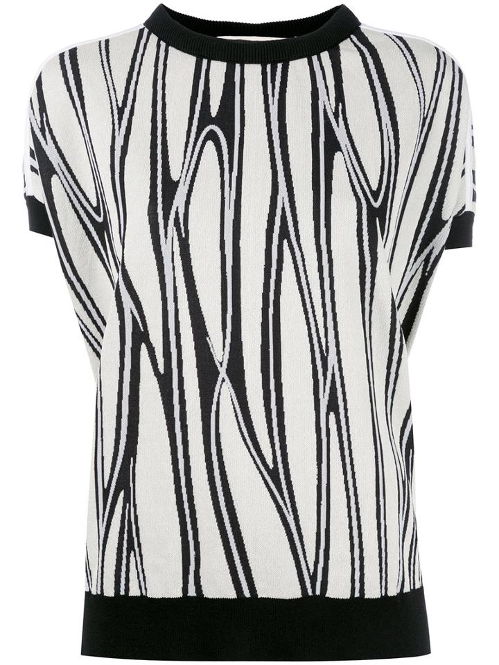 Marni Pattern Knitted Top, Women's, Size: 42, White, Silk/cotton/polyamide