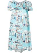 Blugirl Beach Print T-shirt Dress - Blue