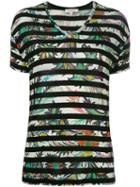 Etro Striped T-shirt, Women's, Size: 42, Black, Viscose/spandex/elastane