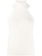 Jacquemus Ribbed Knit Vest Top - White