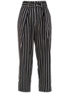 Andrea Marques Belted Striped Pants - Blue