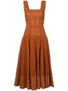 Derek Lam - Broderie Anglaise Dress - Women - Silk/cotton - 44, Red, Silk/cotton