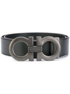 Salvatore Ferragamo - Logo Belt - Men - Calf Leather - 110, Grey, Calf Leather