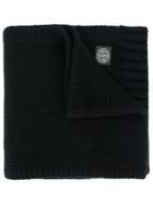 Stone Island Logo Patch Scarf - Black