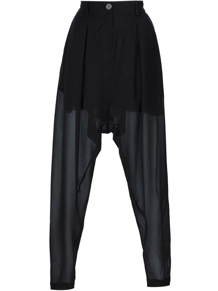 Isabel Benenato Sheer Drop Crotch Trousers