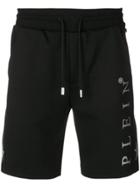 Philipp Plein Contrast Logo Shorts - Black