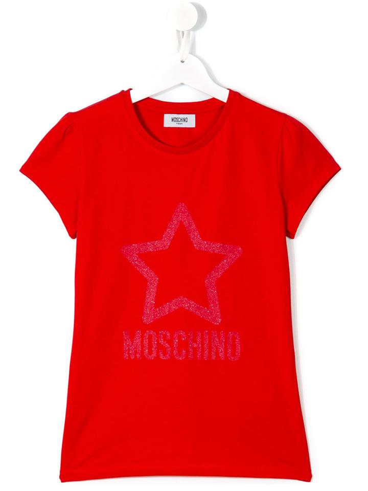 Moschino Kids Logo Print T-shirt, Girl's, Size: 14 Yrs, Red