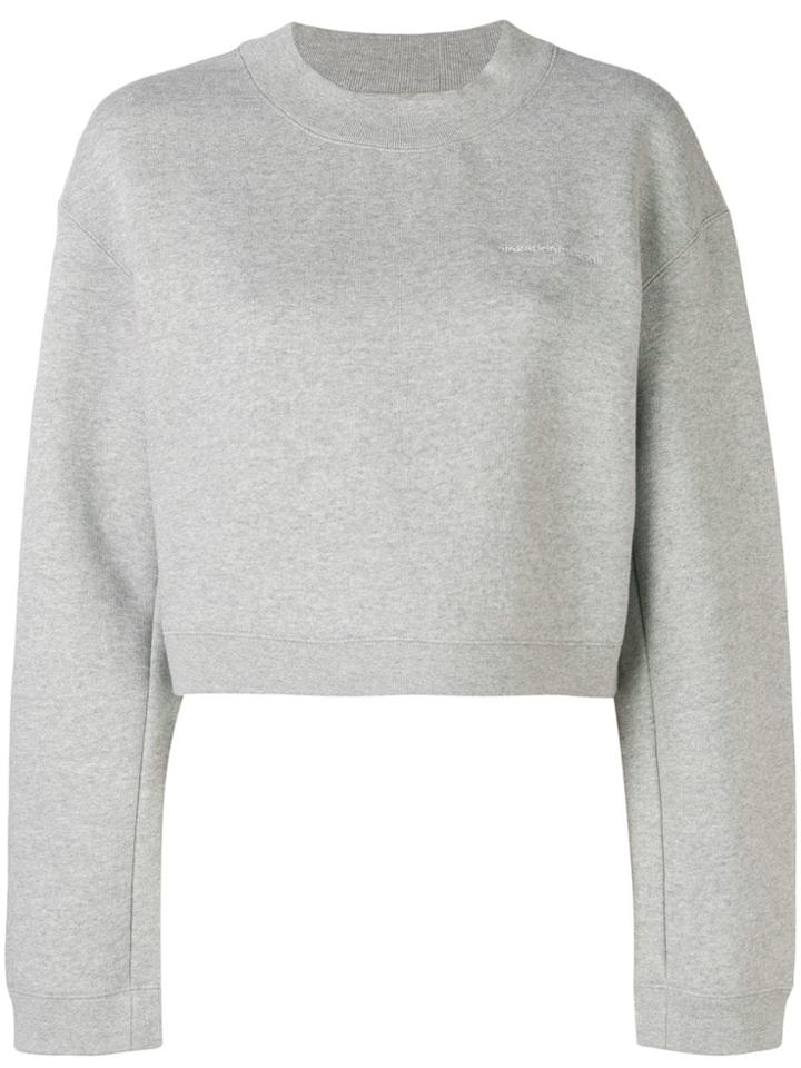 Alexander Wang Cropped Logo Sweatshirt - Grey