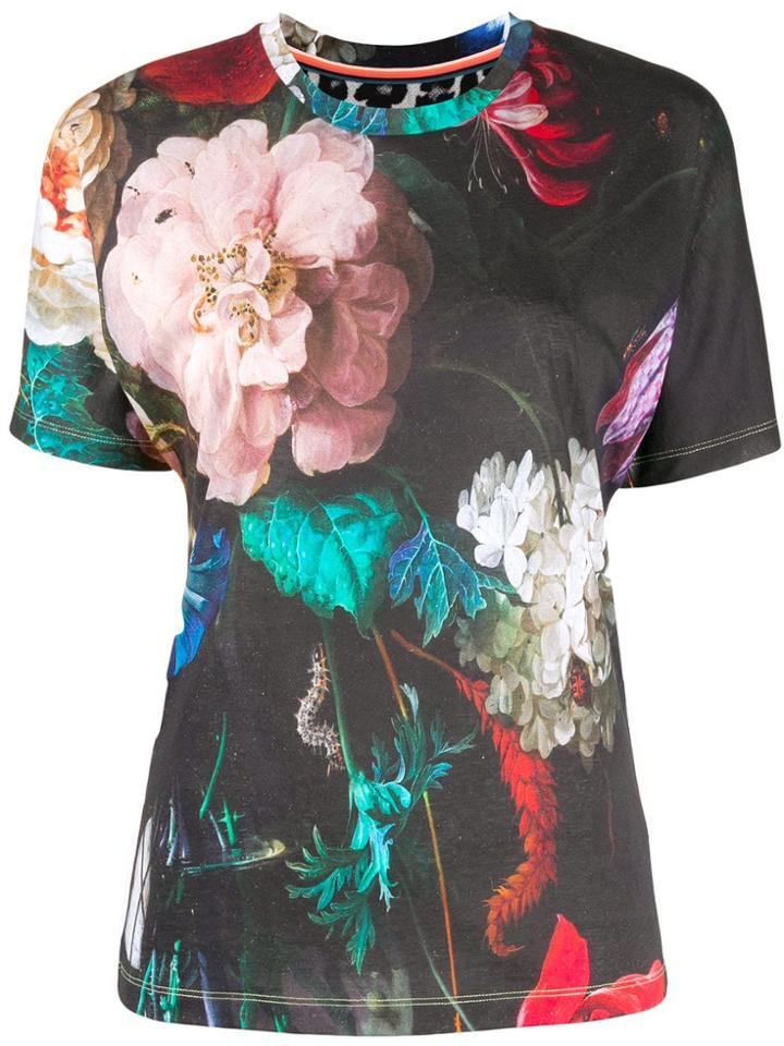 Paul Smith Floral Printed T-shirt - Black