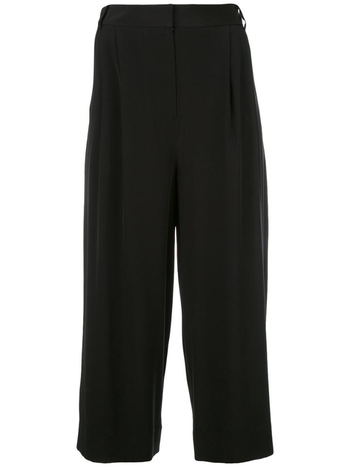 Tibi Cropped Pants - Black