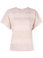 Red Valentino Lace-up Detailing T-shirt - Pink & Purple