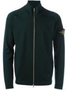 Stone Island Roll Neck Zipped Cardigan, Men's, Size: Xl, Green, Wool