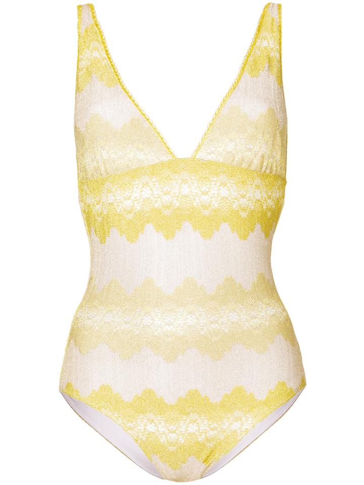 Missoni Mare Striped Swimsuit - Yellow & Orange