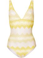 Missoni Mare Striped Swimsuit - Yellow & Orange