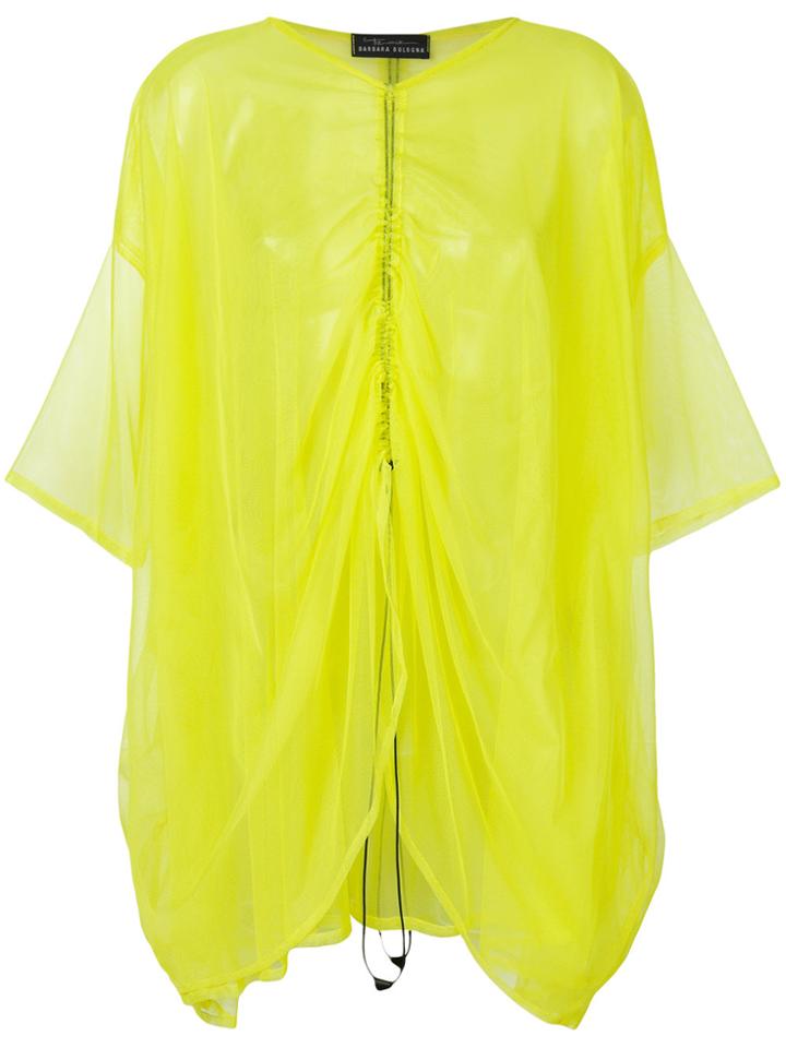 Barbara Bologna Gathered Oversized Blouse - Yellow & Orange