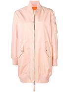 Red Valentino Love You Longline Bomber Jacket - Pink