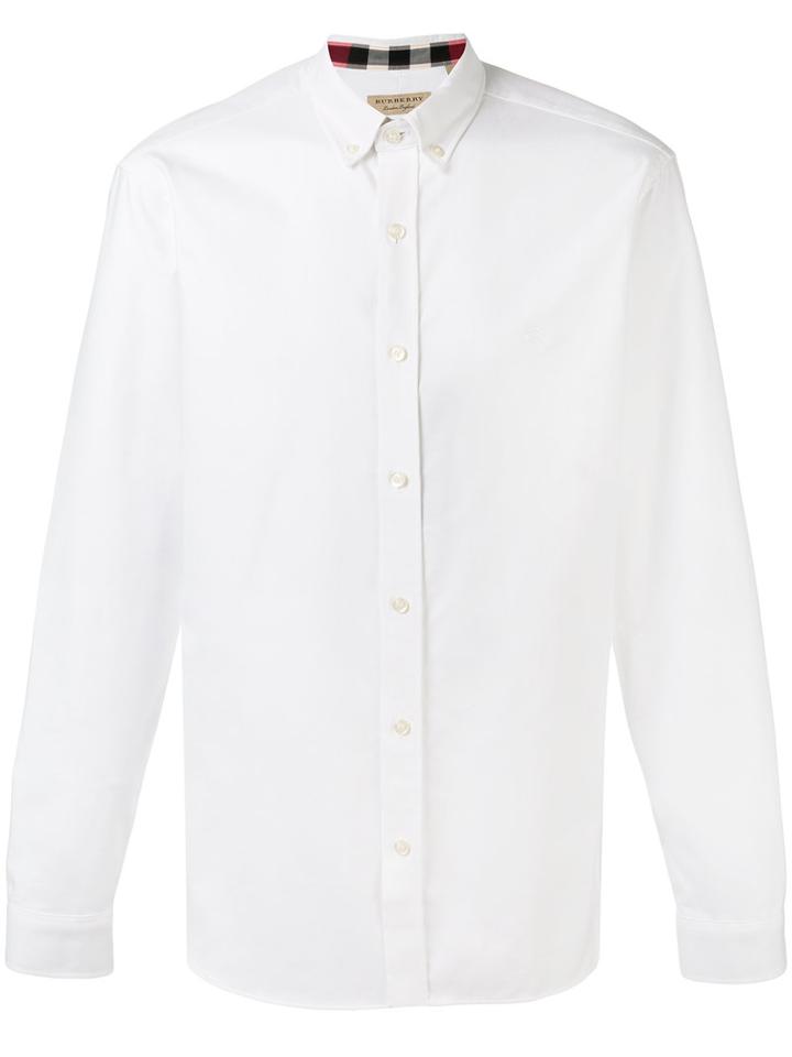 Burberry Classic Shirt, Men's, Size: Medium, White, Cotton