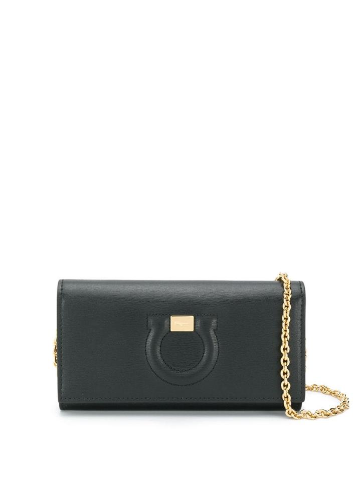 Salvatore Ferragamo Mini Clutch Chain Bag - Black