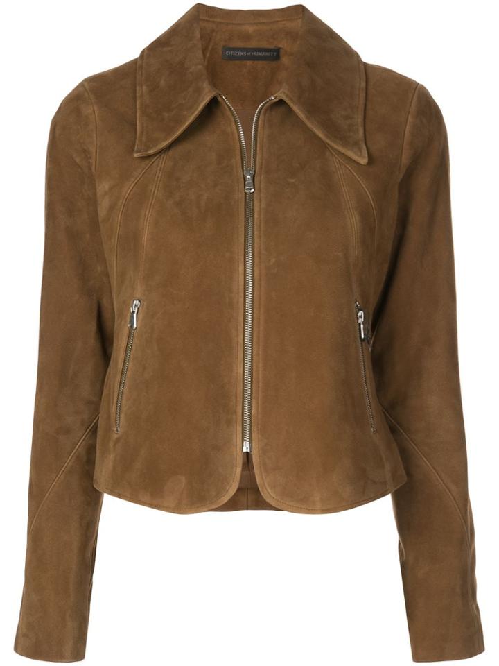 Citizens Of Humanity Iona Cropped Jacket - Brown