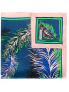 Feather Print Scarf, Women's, Blue, Silk, Emilio Pucci