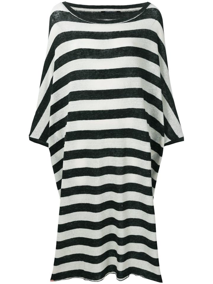 Album Di Famiglia Striped T-shirt Dress - Black