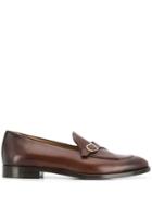 Edhen Milano Buckled Strap Monk Shoes - Brown