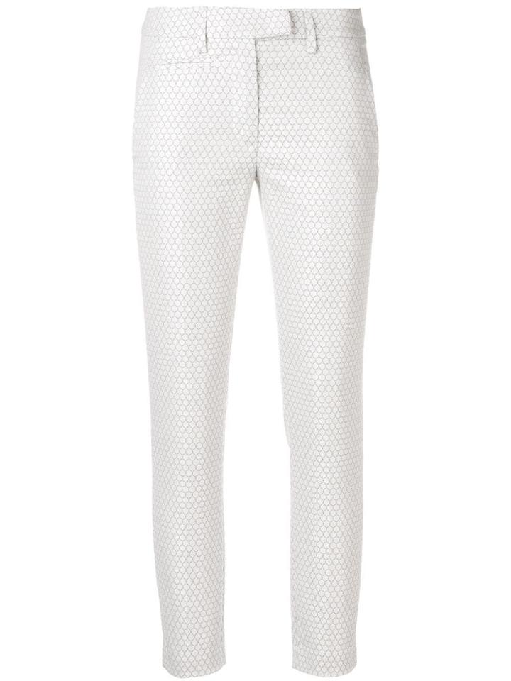 Dondup Geometric Print Trousers - Silver