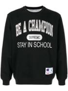 Supreme Champion Stay In School Crew Neck - Black