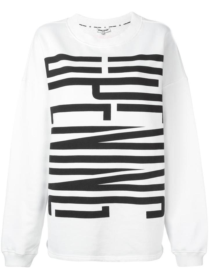 Opening Ceremony Logo Print Sweatshirt, Women's, Size: Small, White, Cotton