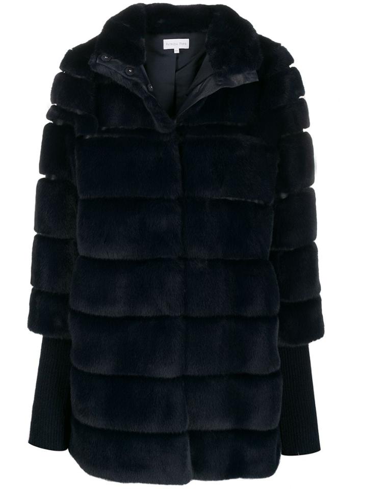Patrizia Pepe Oversized Faux-fur Coat - Blue