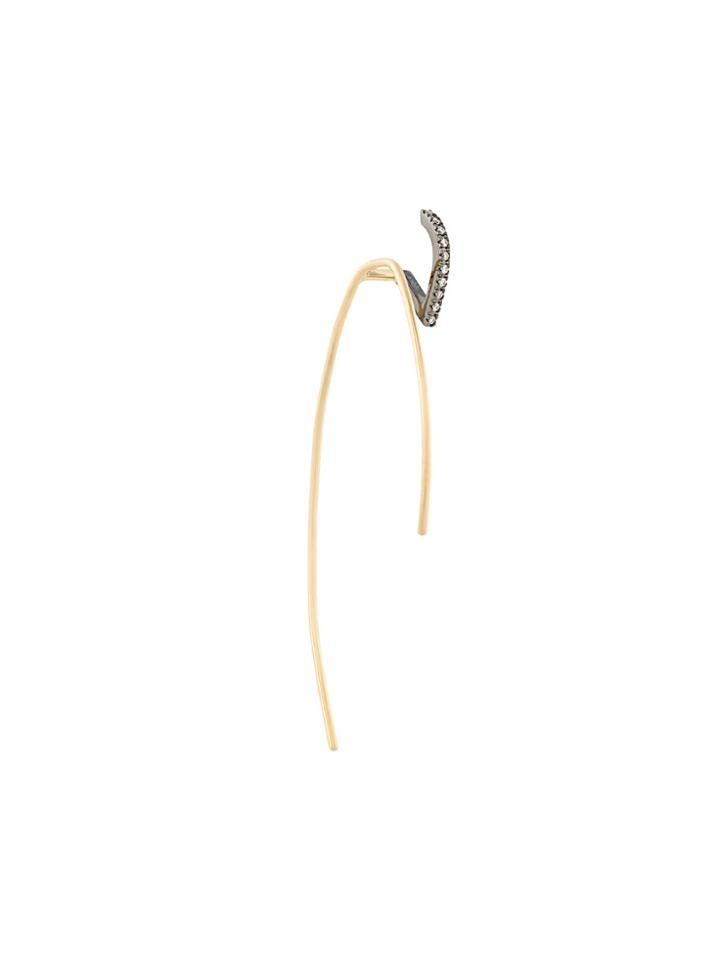 Maria Black Elodie Noir Twirl Diamond Earring - Metallic