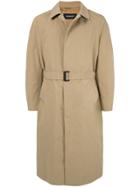 Neil Barrett Belted Trench Coat - Brown