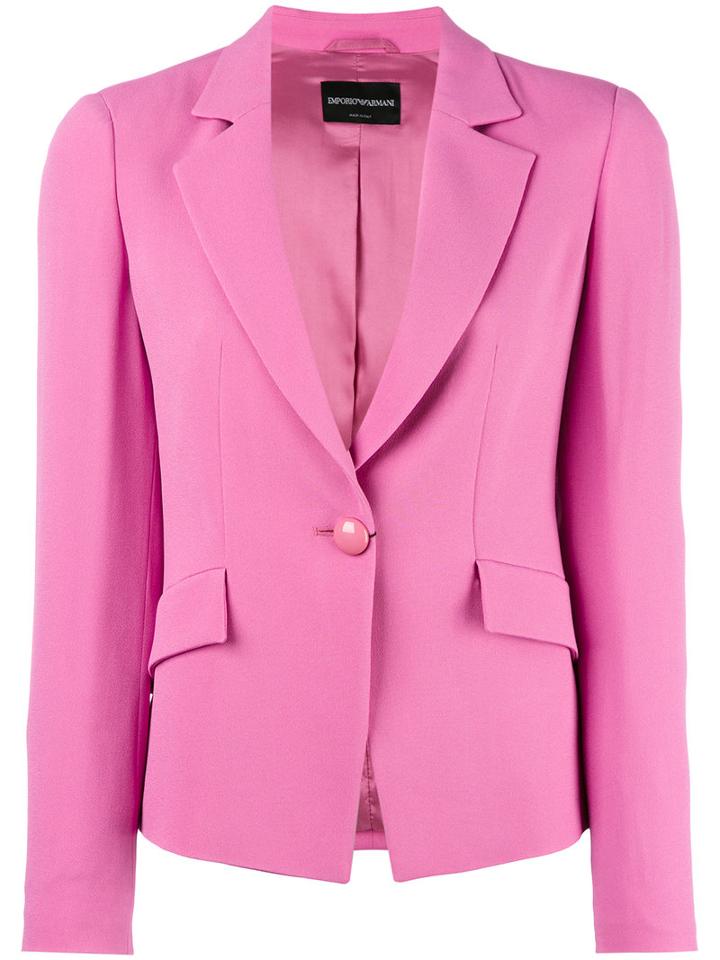 Emporio Armani Classic Blazer, Women's, Size: 42, Pink/purple, Viscose/polyester