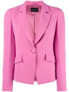 Emporio Armani Classic Blazer, Women's, Size: 42, Pink/purple, Viscose/polyester