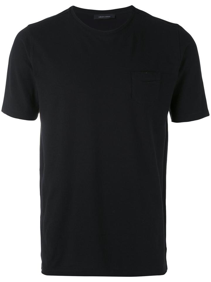 Pocket Detail T-shirt - Men - Cotton - 48, Black, Cotton, Roberto Collina
