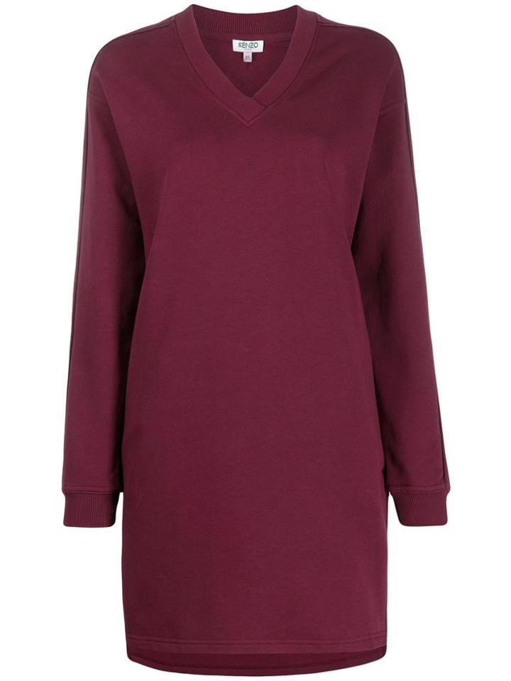 Kenzo Logo Sweatshirt Dress - Purple
