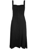 Reformation Persimmon Crepe Dress - Black