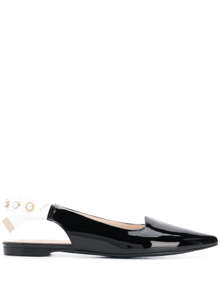 Suecomma Bonnie Monochrome Studded Sling-backs - Black