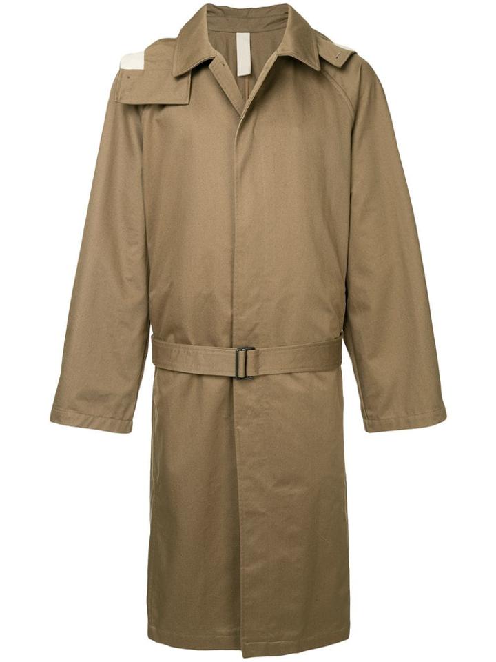 Lemaire Oversized Hooded Trench-coat - Green