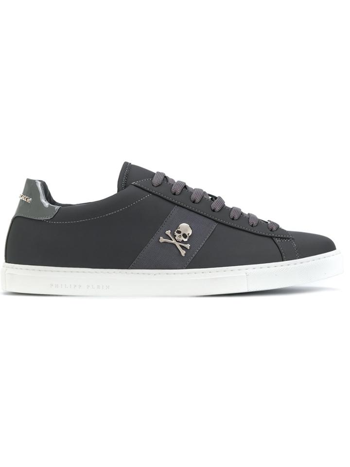 Philipp Plein Skull Plaque Sneakers - Grey