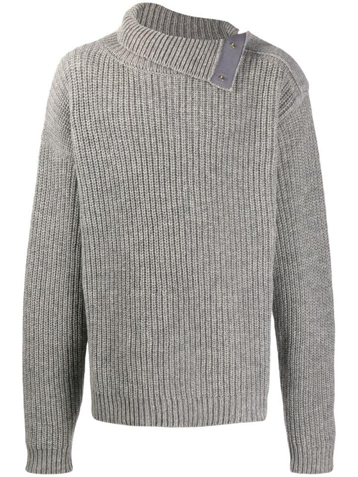 Jil Sander Oversized Roll Neck Jumper - Grey