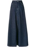Mm6 Maison Margiela Denim Maxi Skirt - Blue