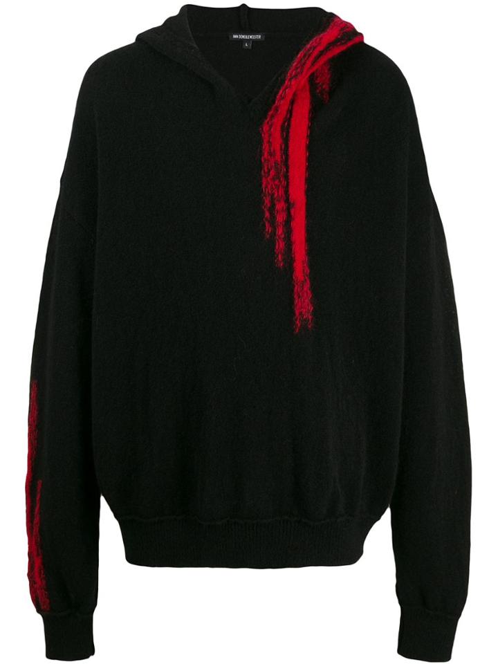 Ann Demeulemeester Knitted Hoodie - Black