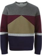 Valentino Panelled Sweatshirt, Men's, Size: Medium, Grey, Polyurethane/modal